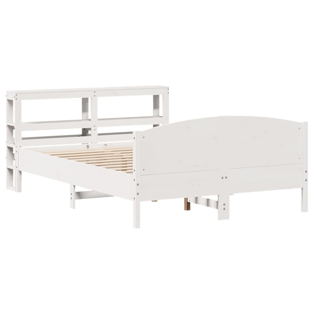 Letto senza Materasso Bianco 150x200 cm Legno Massello di Pino - homemem39
