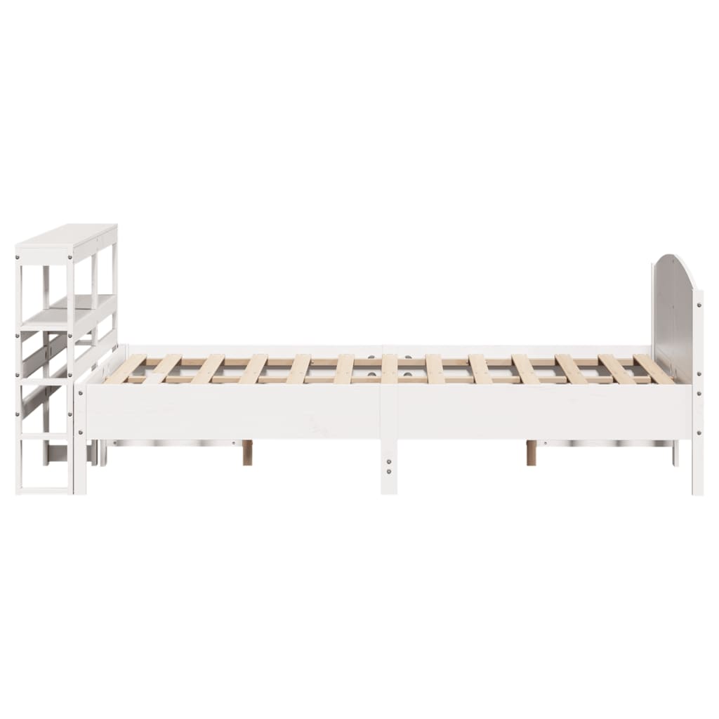 Letto senza Materasso Bianco 150x200 cm Legno Massello di Pino - homemem39