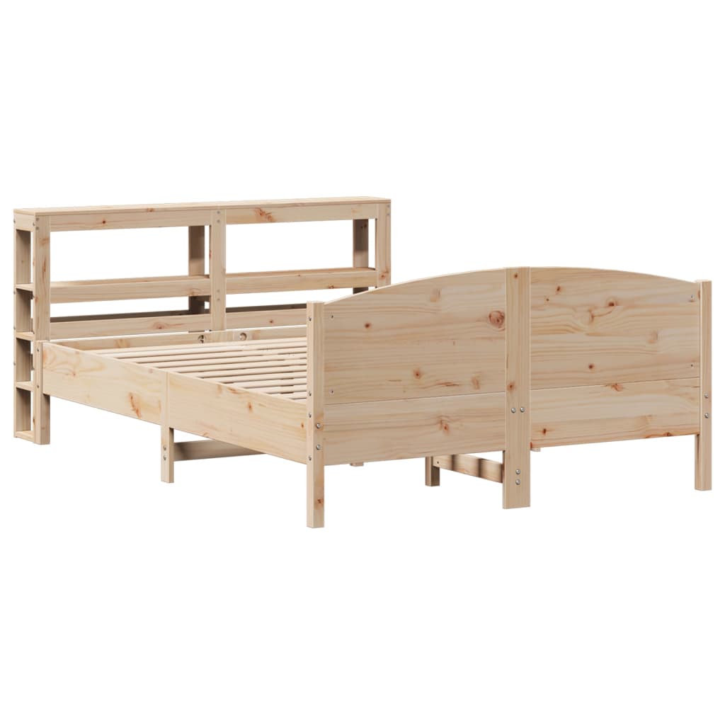 Letto senza Materasso 140x200 cm in Legno Massello di Pino | homemem39