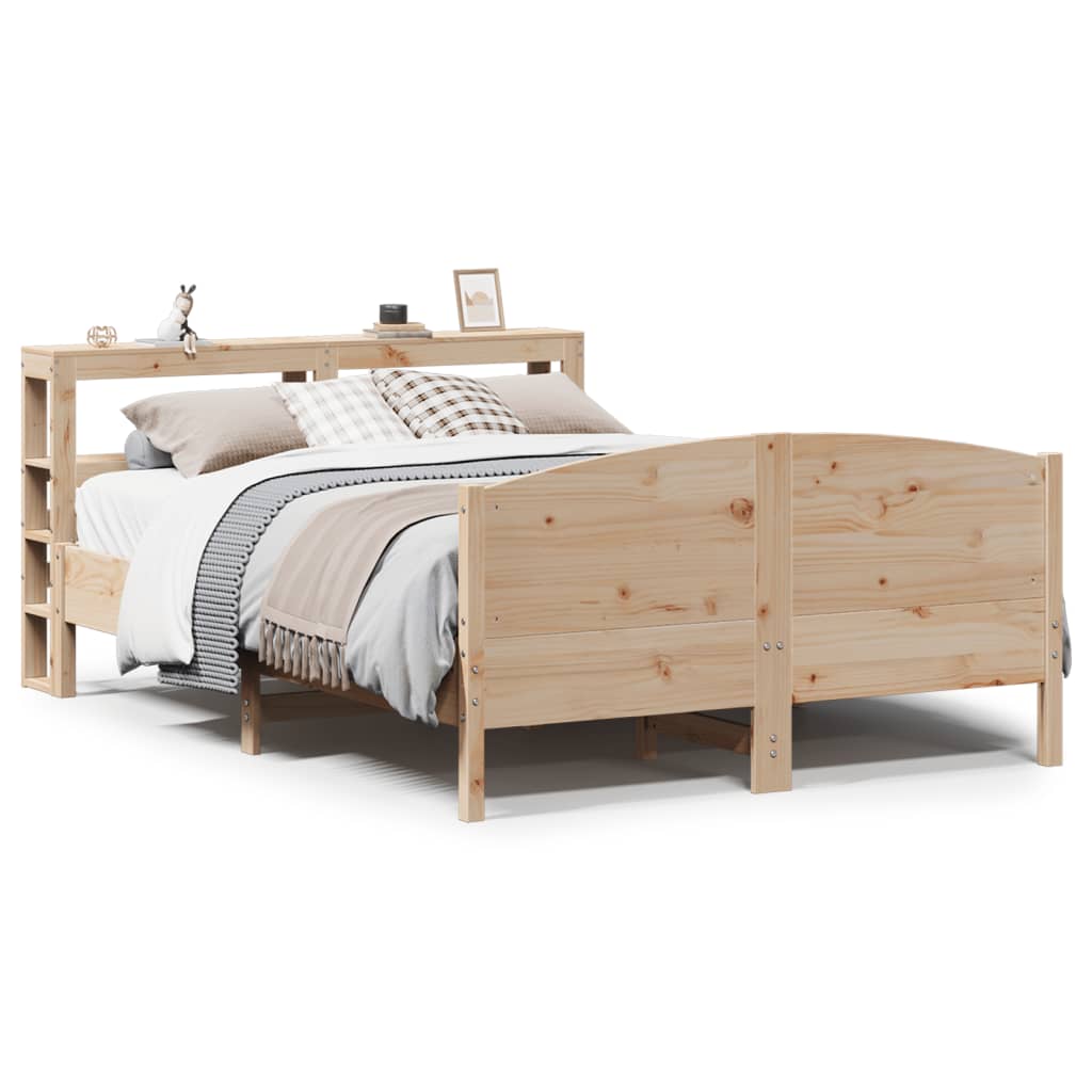 Letto senza Materasso 140x190 cm in Legno Massello di Pino | homemem39