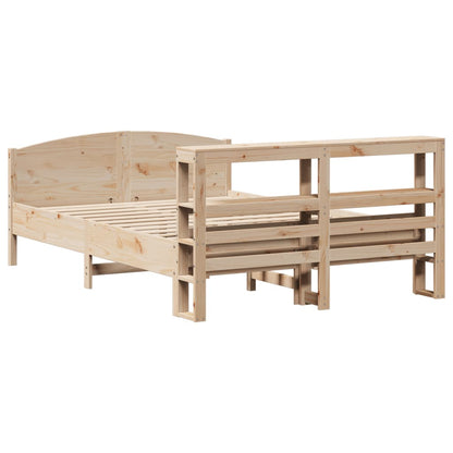 Letto senza Materasso 140x190 cm in Legno Massello di Pino | homemem39
