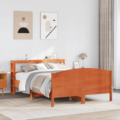 Letto senza Materasso Marrone Cera 140x190 cm in Legno di Pino - homemem39
