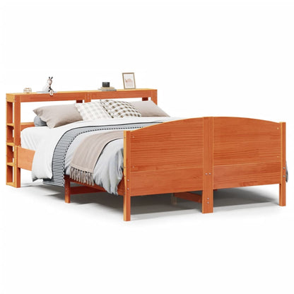 Letto senza Materasso Marrone Cera 135x190 cm in Legno di Pino - homemem39