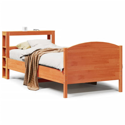 Letto senza Materasso Marrone Cera 100x200 cm in Legno di Pino - homemem39