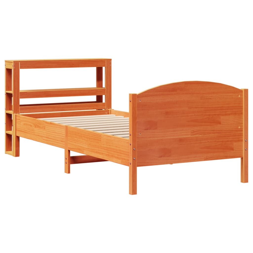 Letto senza Materasso Marrone Cera 100x200 cm in Legno di Pino - homemem39