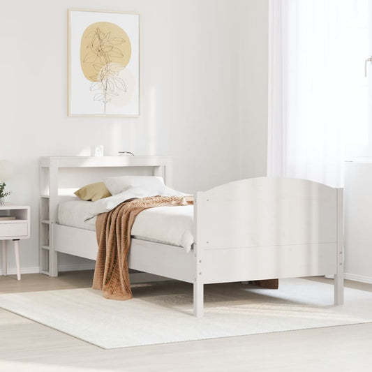 Letto senza Materasso Bianco 90x200 cm Legno Massello di Pino - homemem39