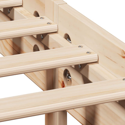 Letto senza Materasso 200x200 cm in Legno Massello di Pino - homemem39