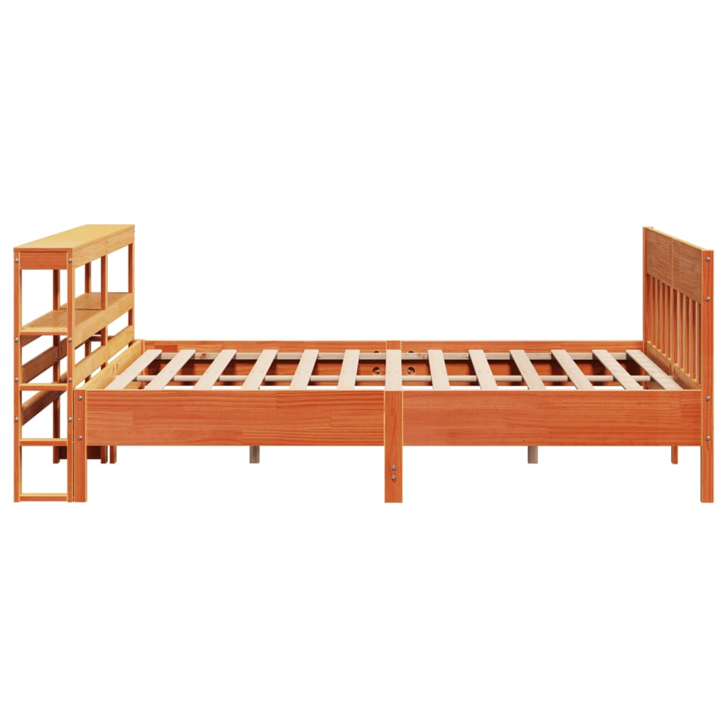 Letto senza Materasso Marrone Cera 200x200 cm in Legno di Pino - homemem39