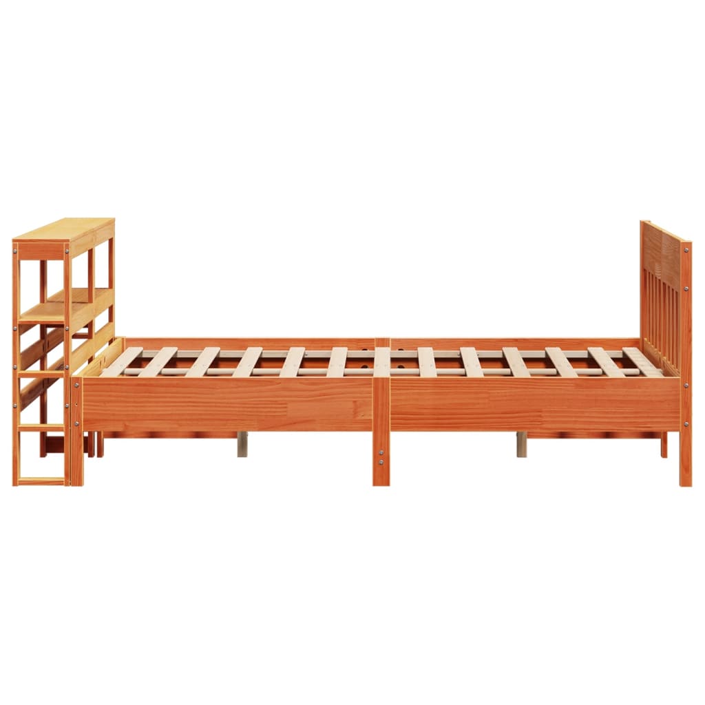 Letto senza Materasso Marrone Cera 160x200 cm in Legno di Pino - homemem39