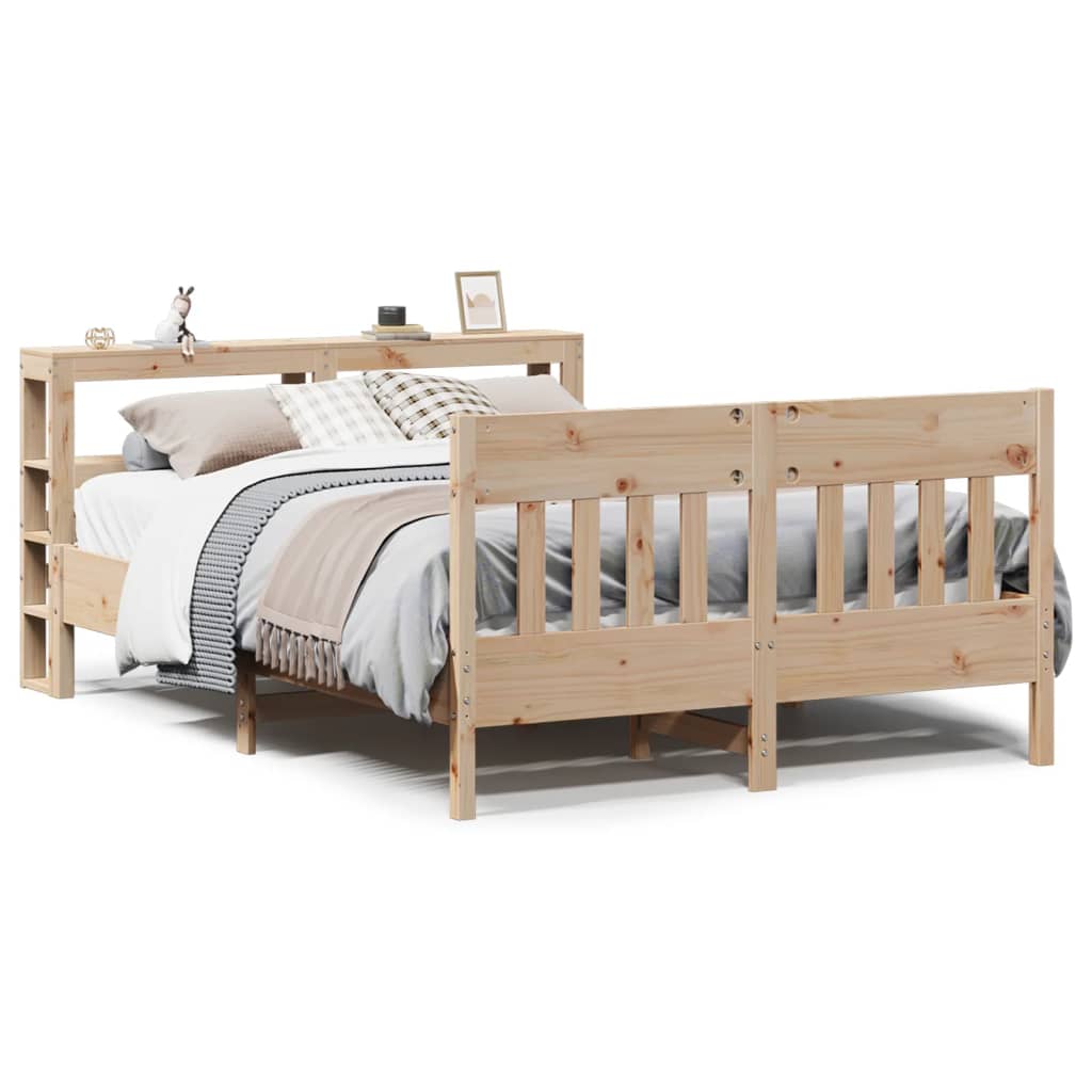 Letto senza Materasso 140x200 cm in Legno Massello di Pino | homemem39