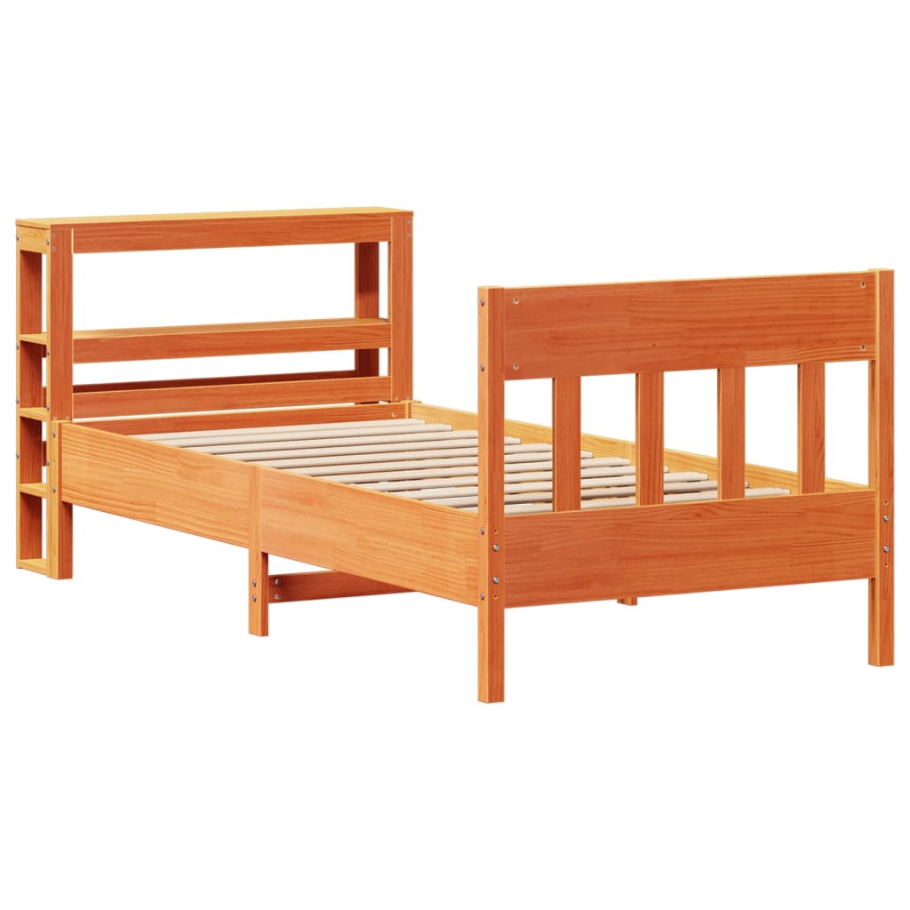 Letto senza Materasso Marrone Cera 100x200 cm in Legno di Pino - homemem39