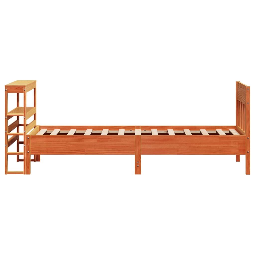 Letto senza Materasso Marrone Cera 100x200 cm in Legno di Pino - homemem39