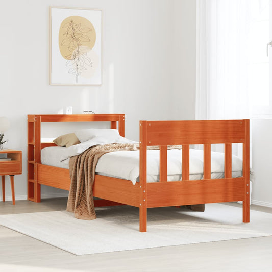 Letto senza Materasso Marrone Cera 100x200 cm in Legno di Pino - homemem39
