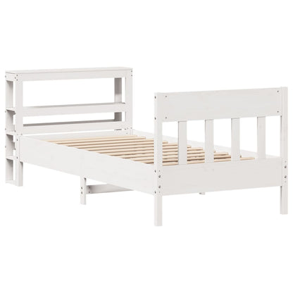 Letto senza Materasso Bianco 90x200 cm Legno Massello di Pino - homemem39