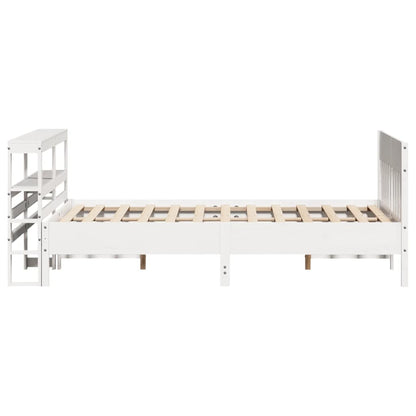 Letto senza Materasso Bianco 120x190 cm Legno Massello di Pino - homemem39