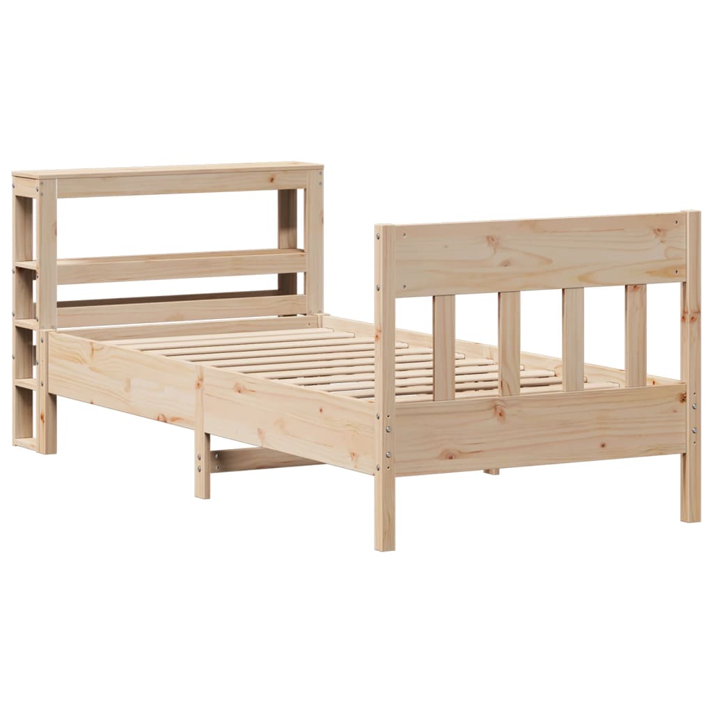 Letto senza Materasso 90x190 cm in Legno Massello di Pino | homemem39