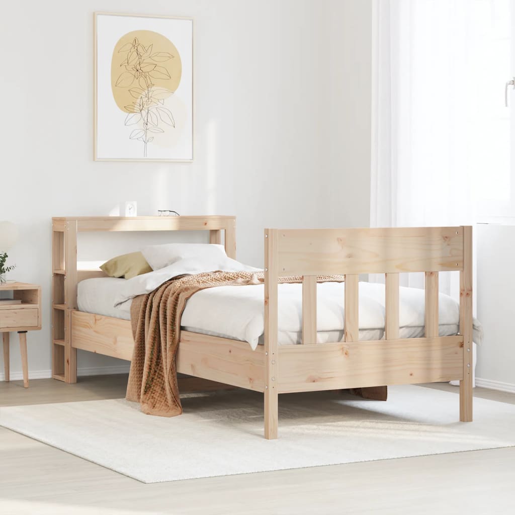 Letto senza Materasso 90x190 cm in Legno Massello di Pino | homemem39