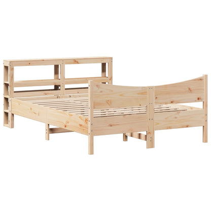 Giroletto con Testiera 140x200 cm in Legno Massello di Pino | homemem39
