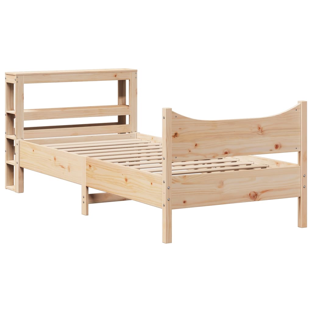 Giroletto con Testiera 75x190 cm in Legno Massello di Pino | homemem39