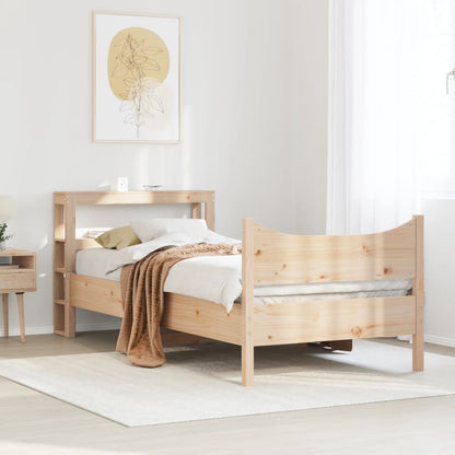 Giroletto con Testiera 75x190 cm in Legno Massello di Pino | homemem39