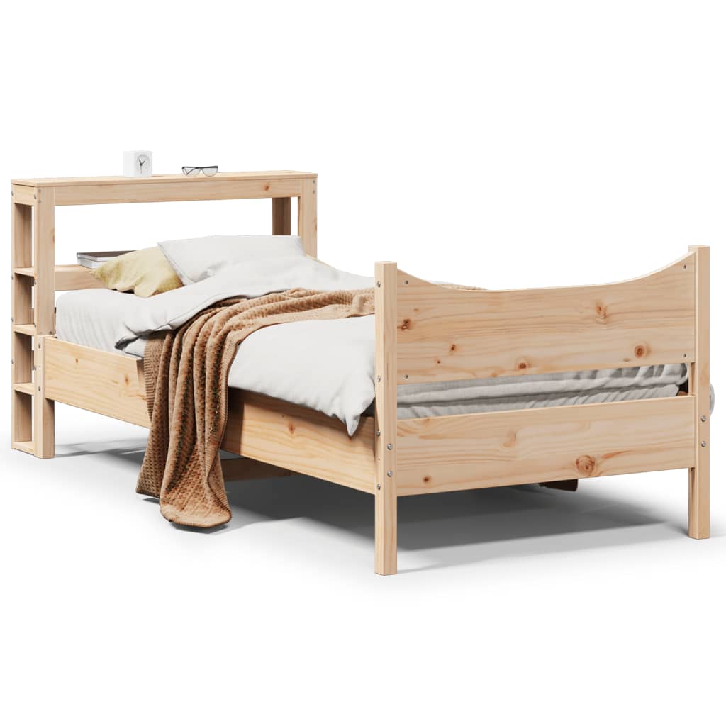 Giroletto con Testiera 75x190 cm in Legno Massello di Pino | homemem39