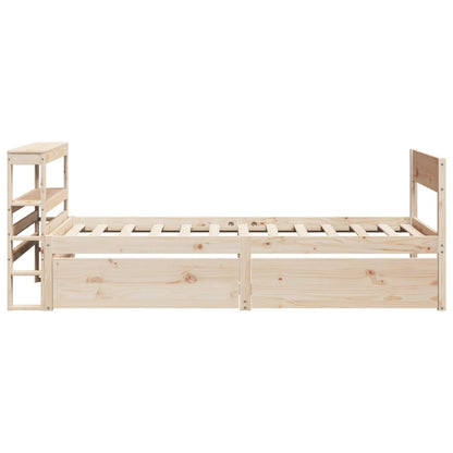 Letto senza Materasso 90x200 cm in Legno Massello di Pino - homemem39