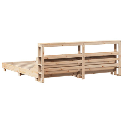 Letto senza Materasso 180x200 cm in Legno Massello di Pino - homemem39