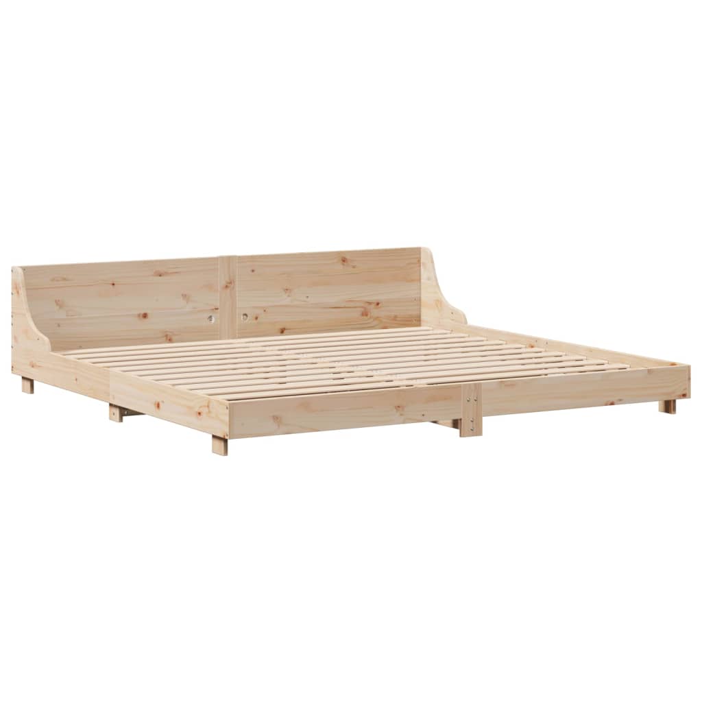 Letto senza Materasso 180x200 cm in Legno Massello di Pino - homemem39