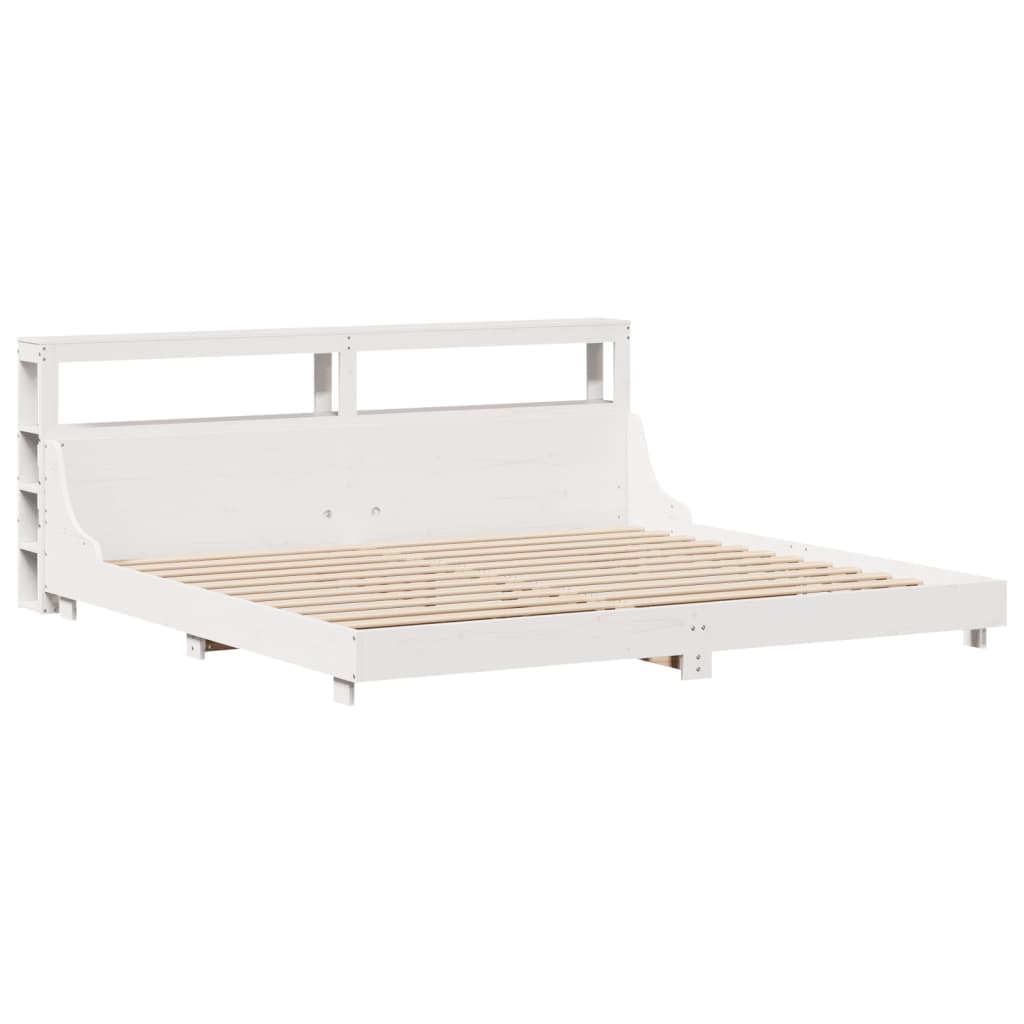 Letto senza Materasso Bianco 180x200 cm Legno Massello di Pino - homemem39