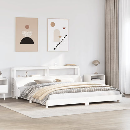 Letto senza Materasso Bianco 180x200 cm Legno Massello di Pino - homemem39