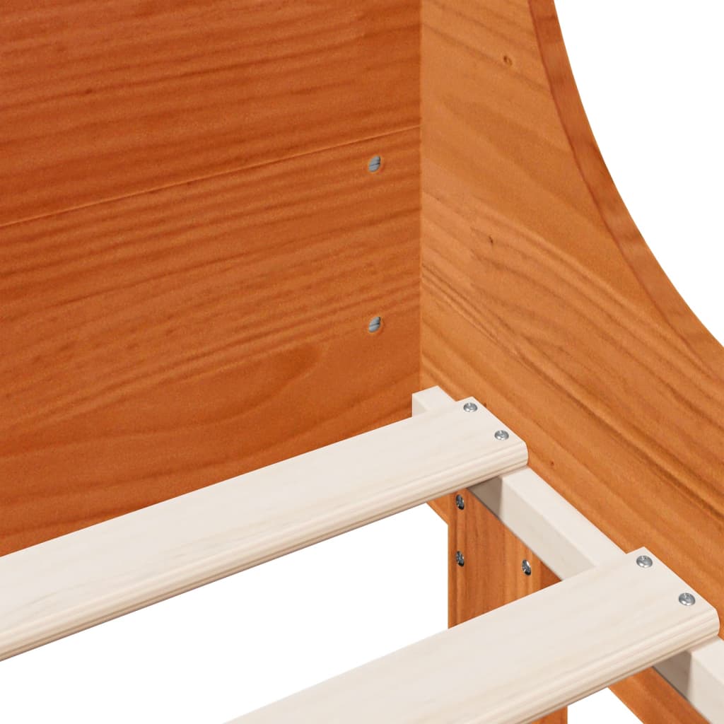 Letto senza Materasso Marrone Cera 150x200 cm in Legno di Pino - homemem39