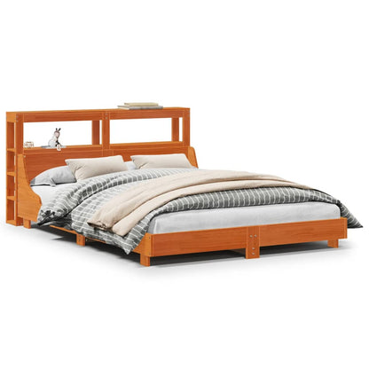 Letto senza Materasso Marrone Cera 120x200 cm in Legno di Pino - homemem39