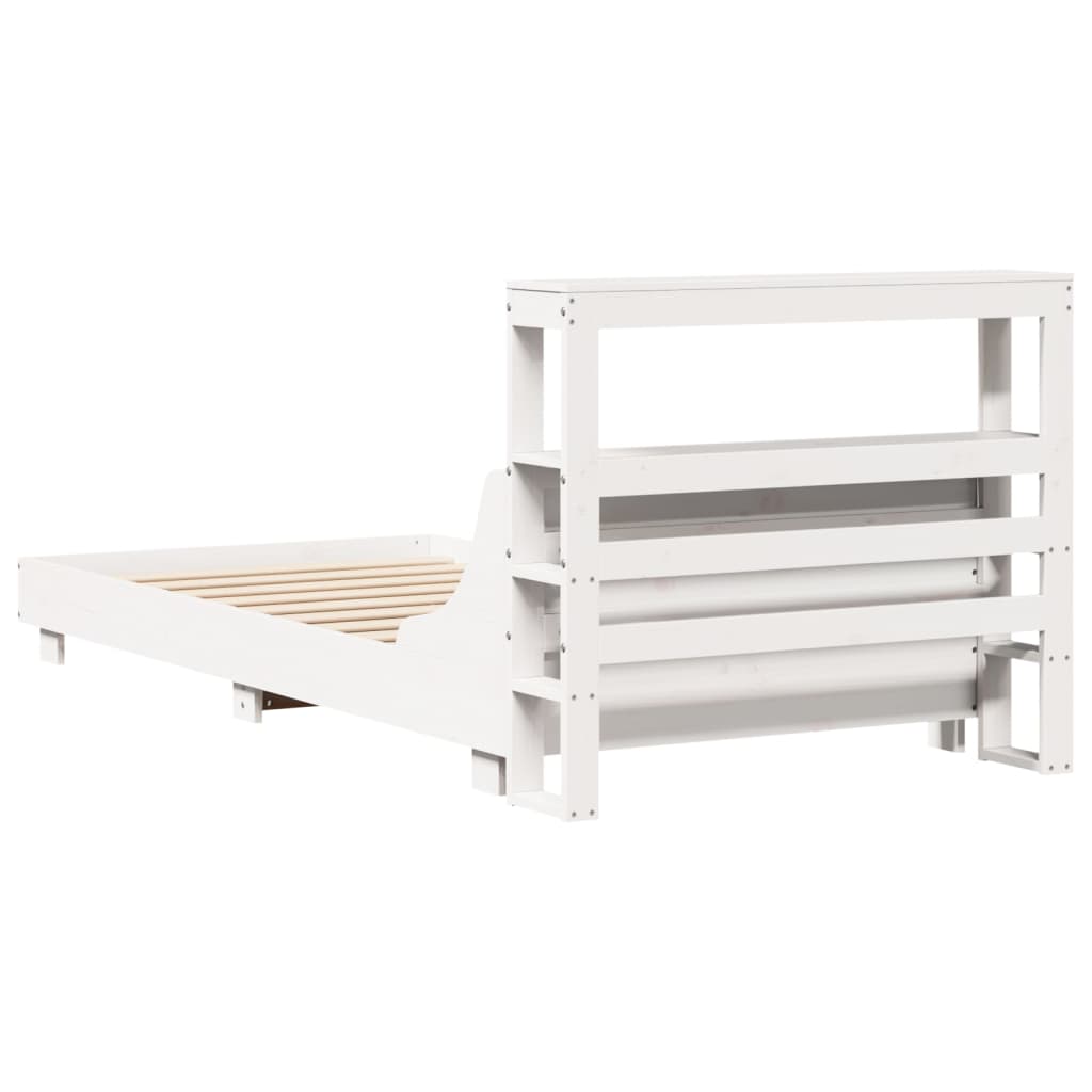 Letto senza Materasso Bianco 90x200 cm Legno Massello di Pino - homemem39