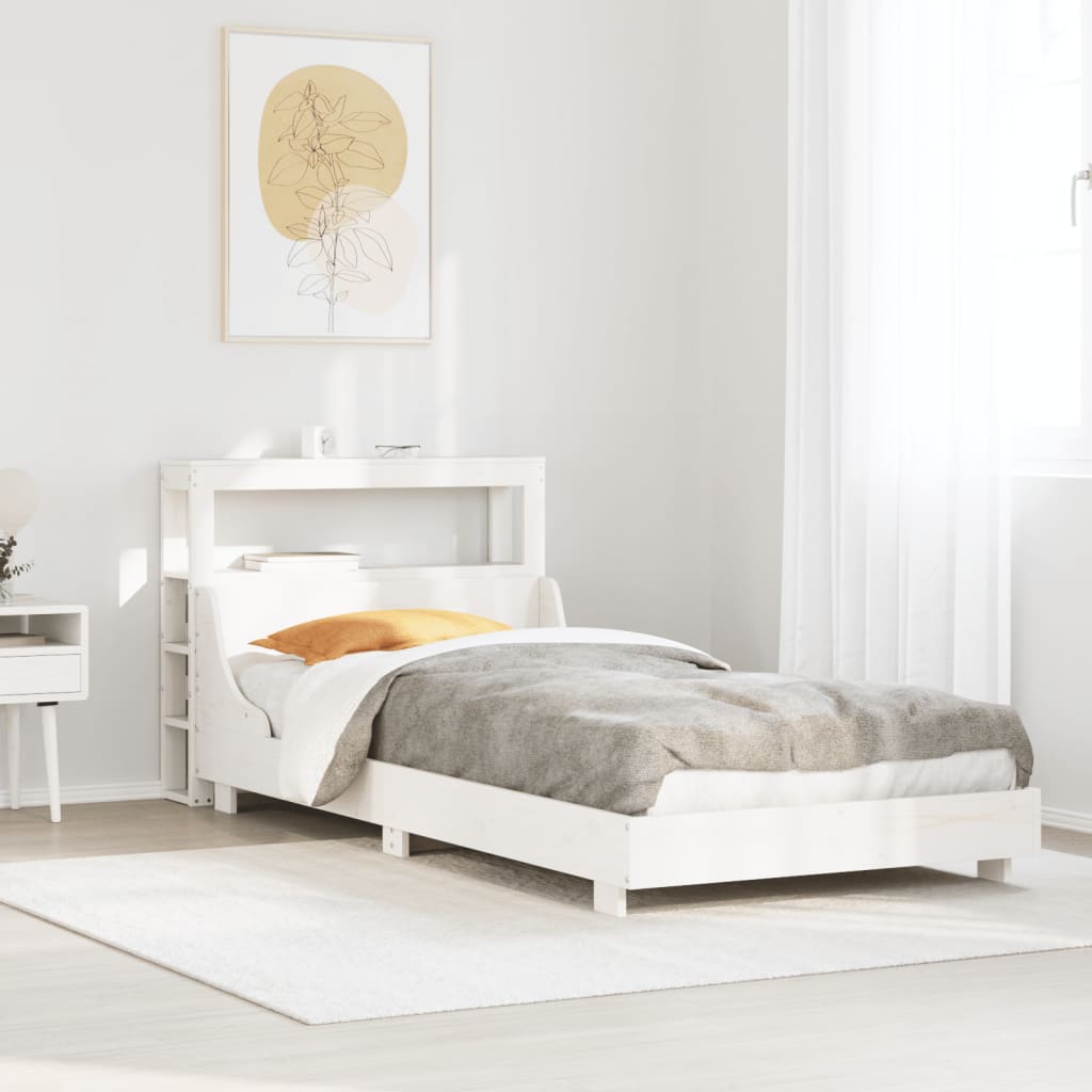 Letto senza Materasso Bianco 90x200 cm Legno Massello di Pino - homemem39