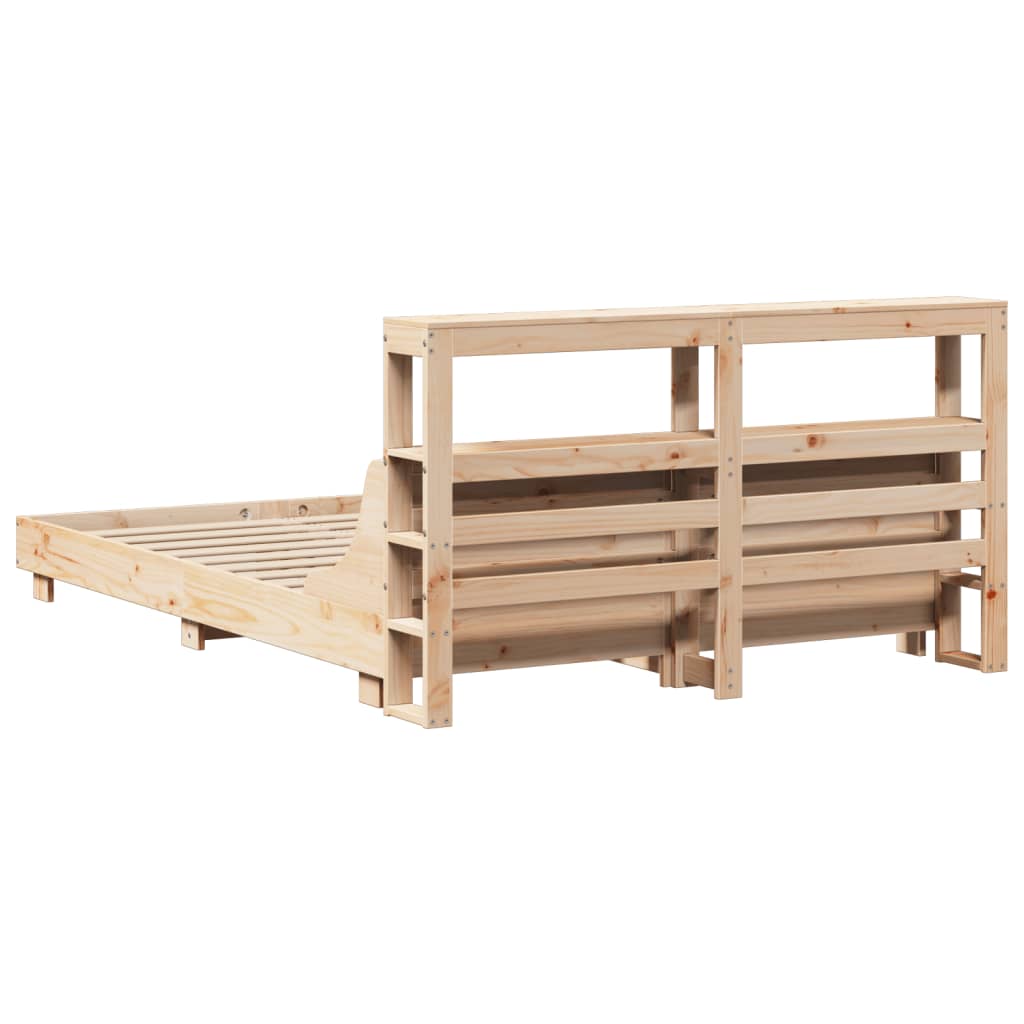 Letto senza Materasso 140x190 cm in Legno Massello di Pino | homemem39