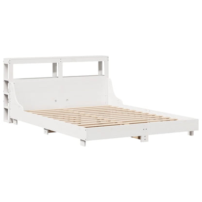 Letto senza Materasso Bianco 140x190 cm Legno Massello di Pino - homemem39