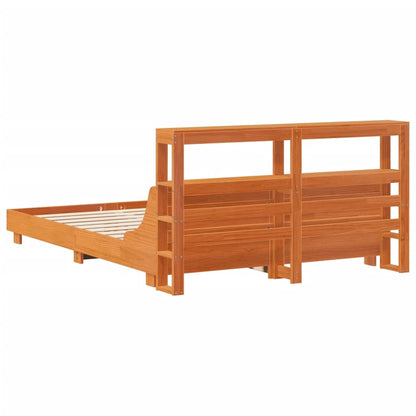 Letto senza Materasso Marrone Cera 140x190 cm in Legno di Pino - homemem39