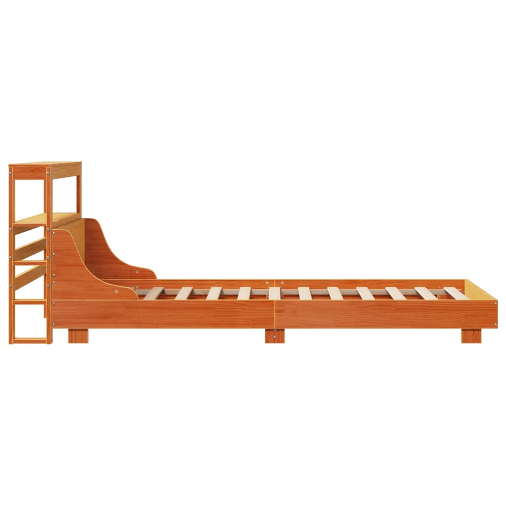 Letto senza Materasso Marrone Cera 75x190 cm in Legno di Pino - homemem39