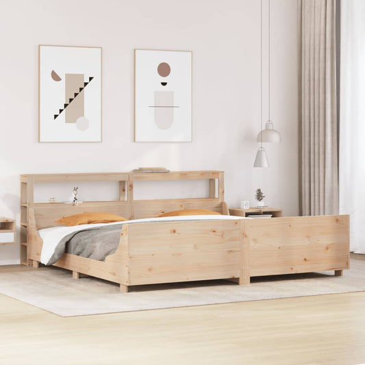 Letto senza Materasso 180x200 cm in Legno Massello di Pino - homemem39