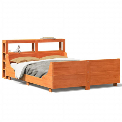 Letto senza Materasso Marrone Cera 160x200 cm in Legno di Pino - homemem39