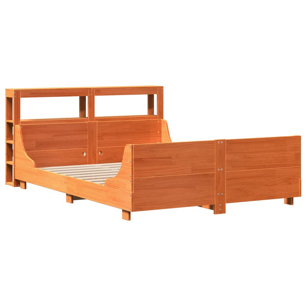 Letto senza Materasso Marrone Cera 120x200 cm in Legno di Pino - homemem39