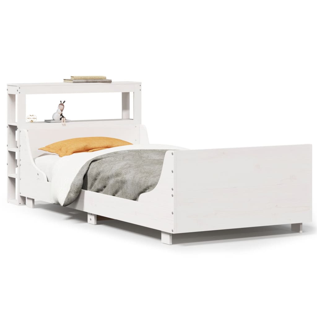 Letto senza Materasso Bianco 90x200 cm Legno Massello di Pino - homemem39