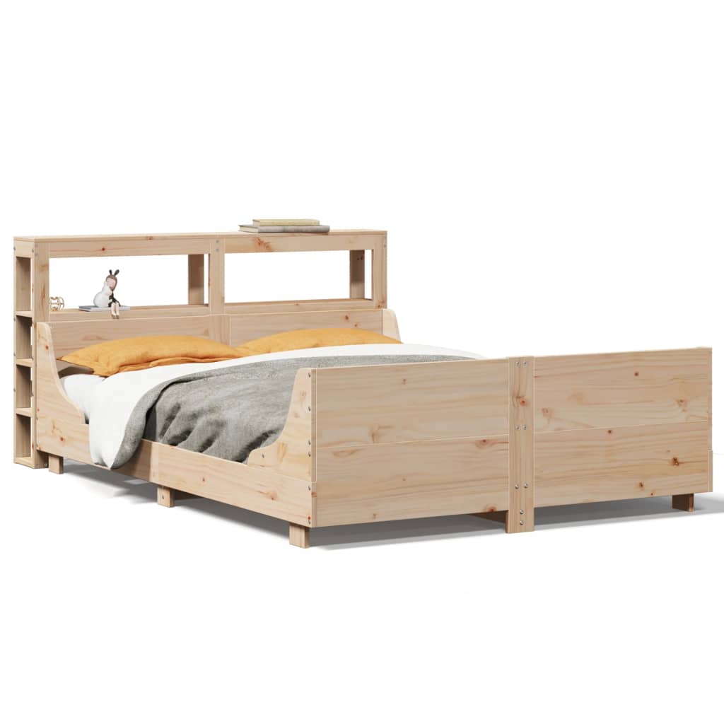 Letto senza Materasso 140x190 cm in Legno Massello di Pino | homemem39