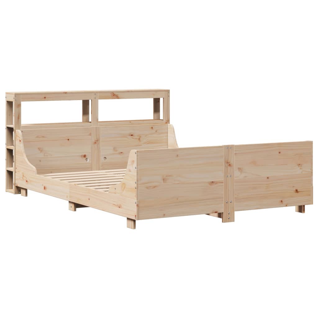 Letto senza Materasso 140x190 cm in Legno Massello di Pino | homemem39