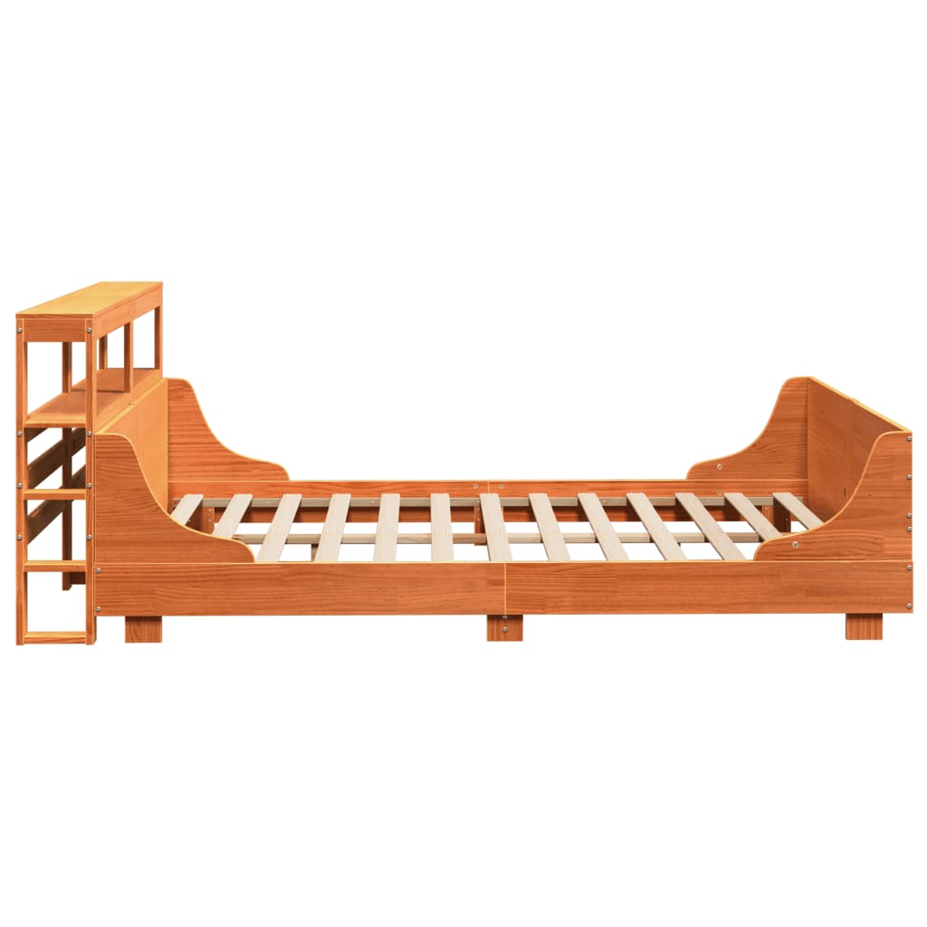 Letto senza Materasso Marrone Cera 120x190 cm in Legno di Pino - homemem39