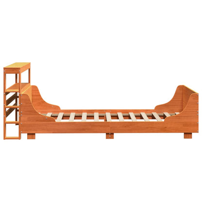 Letto senza Materasso Marrone Cera 75x190 cm in Legno di Pino - homemem39