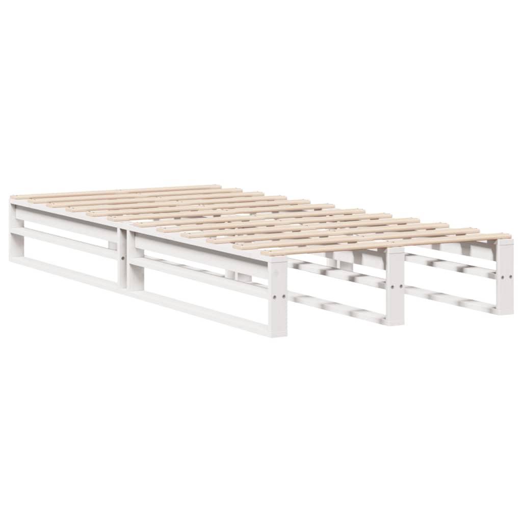 Letto senza Materasso Bianco 90x200 cm Legno Massello di Pino - homemem39