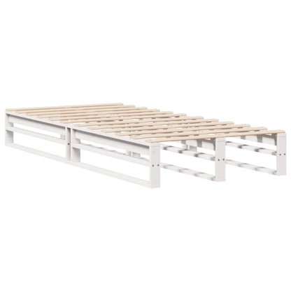 Letto senza Materasso Bianco 90x200 cm Legno Massello di Pino - homemem39