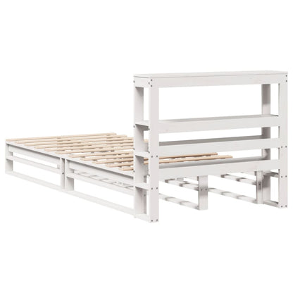 Letto senza Materasso Bianco 90x200 cm Legno Massello di Pino - homemem39