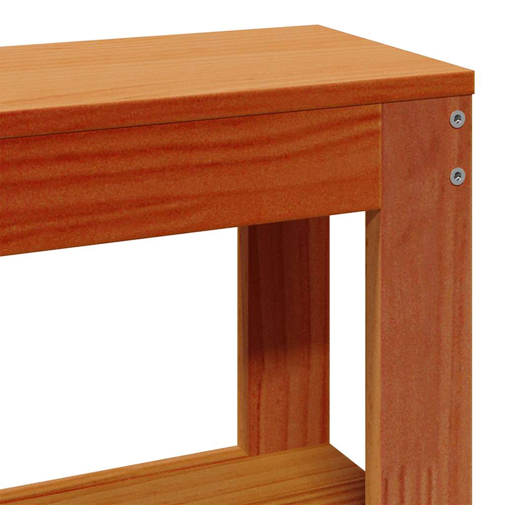 Giroletto con Testiera Marrone Cera 150x200 cm Massello Pino | homemem39